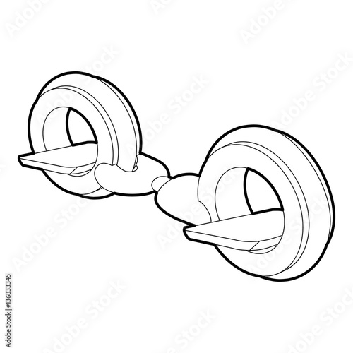 Little segway icon, outline style