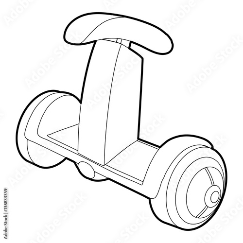 Ecology segway icon, outline style