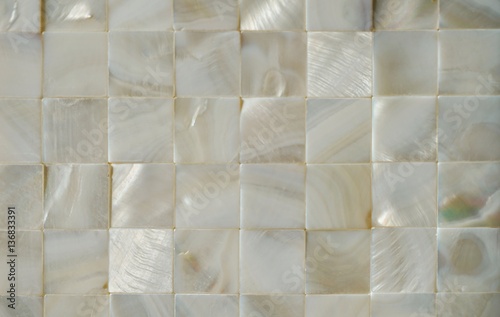 Mother of Pearl square tile background photo