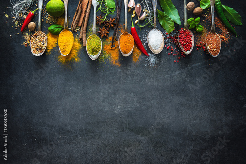 Fototapeta Naklejka Na Ścianę i Meble -  Various herbs and spices