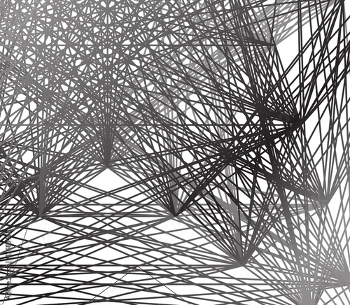 vector connection mesh background, black and white chaos templat