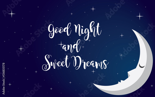 good night illustration vector design