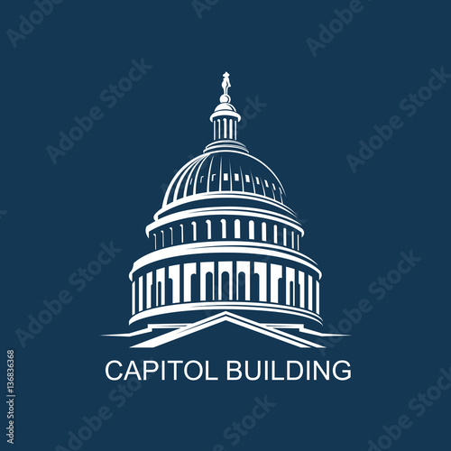 United States Capitol building icon in Washington DC