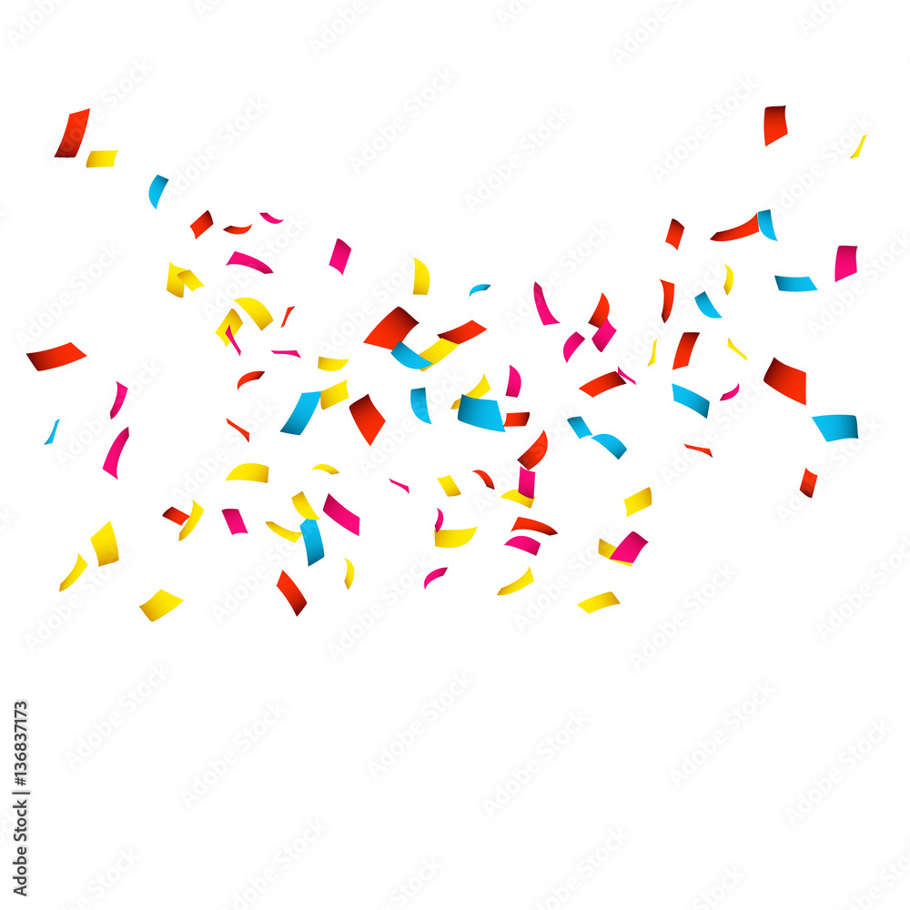 Colorful Confetti isolated on white. Confetti explosion Colorful Confetti isolated on white. Confetti explosion