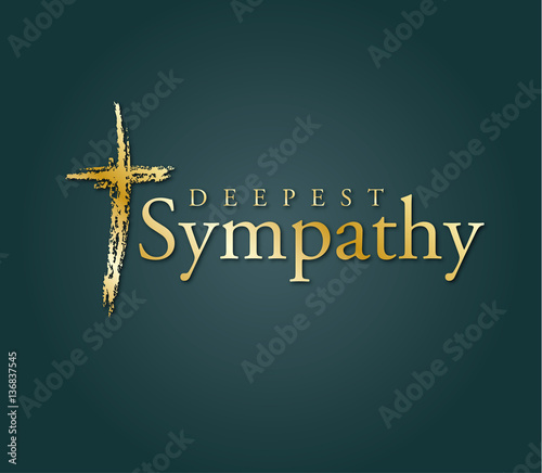 Deepest sympathy cross design