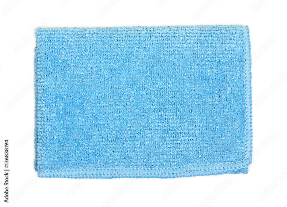Office universal microfibre cleaning cloth isolated on a white Office universal microfibre cleaning cloth isolated on a white