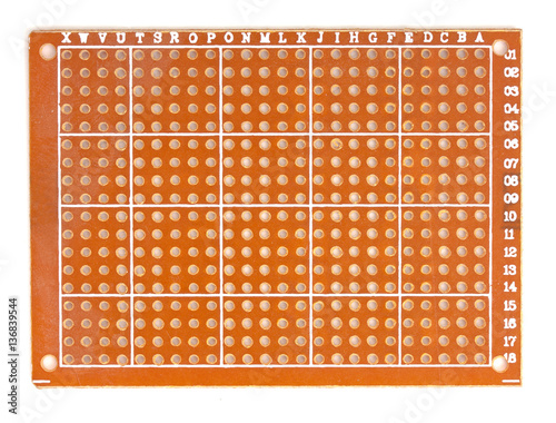 DIY Prototype PCB Universal Circuit Board Top View photo