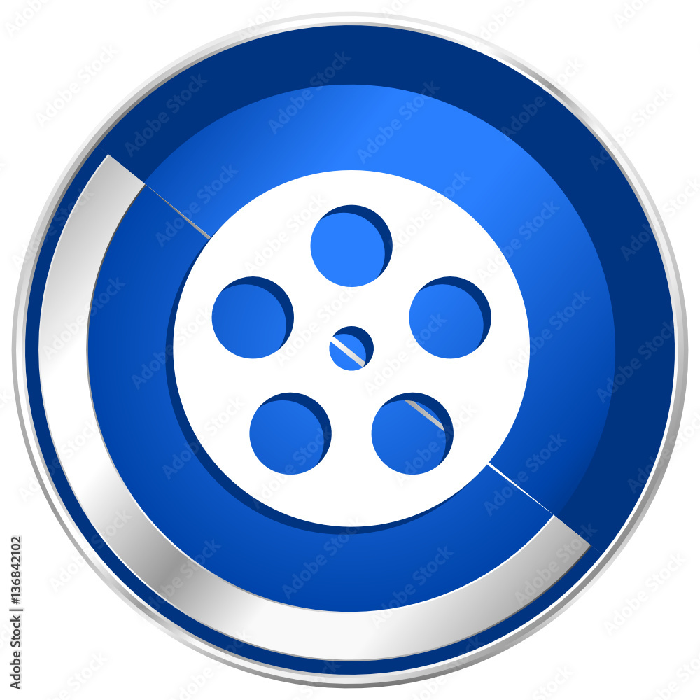 Film blue silver metallic web and smartphone vector icon isolated on white background
Film blue silver metallic web and smartphone vector icon isolated on white background