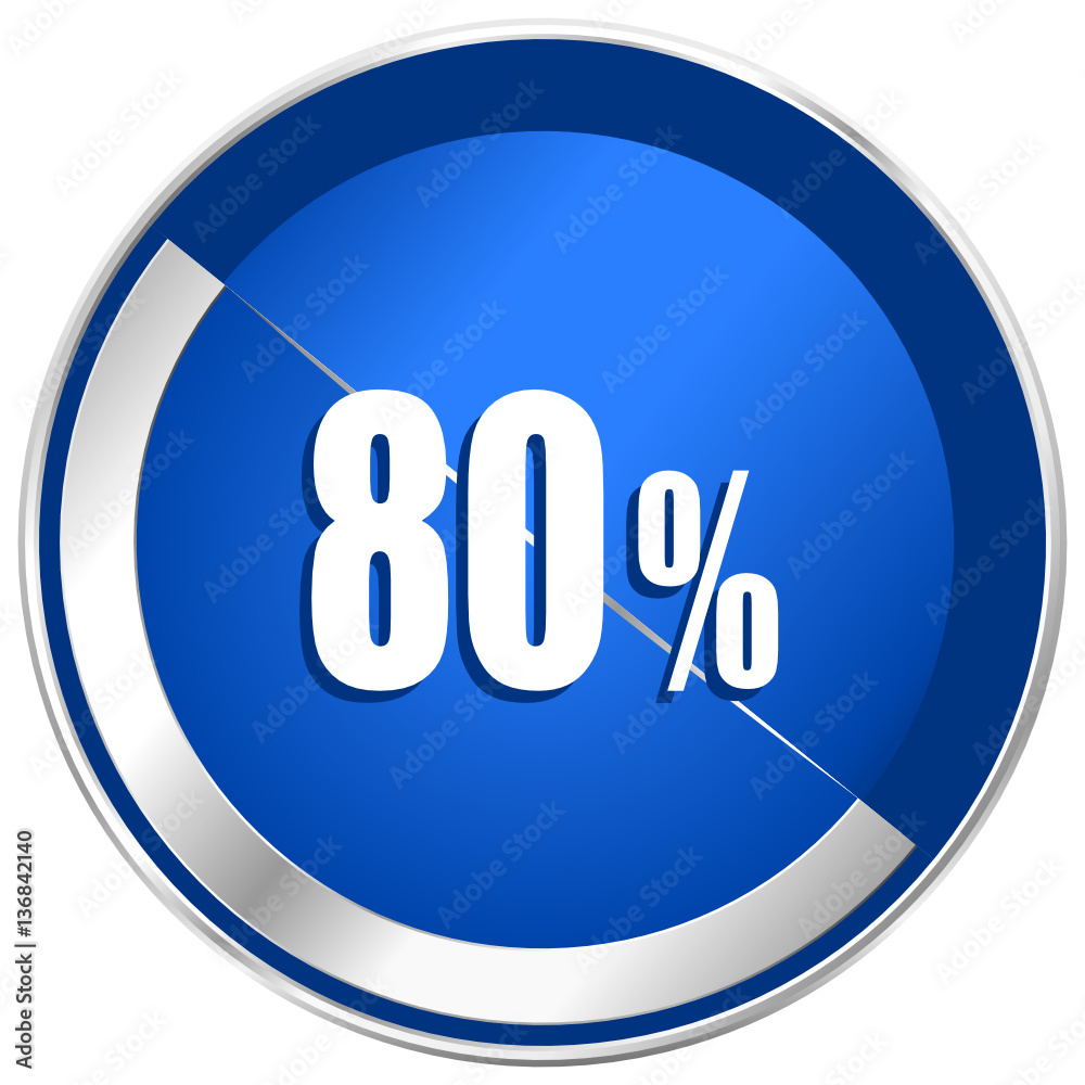80 percent blue silver metallic web and smartphone vector icon isolated on white background
80 percent blue silver metallic web and smartphone vector icon isolated on white background
