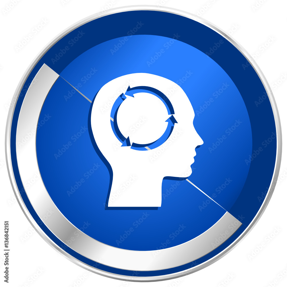 Head blue silver metallic web and smartphone vector icon isolated on white background
Head blue silver metallic web and smartphone vector icon isolated on white background