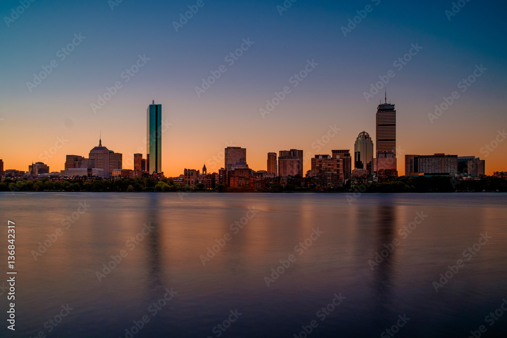 Long Exposure of the Boston Skyline