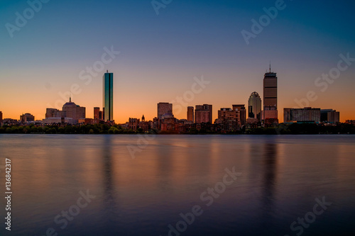 Long Exposure of the Boston Skyline