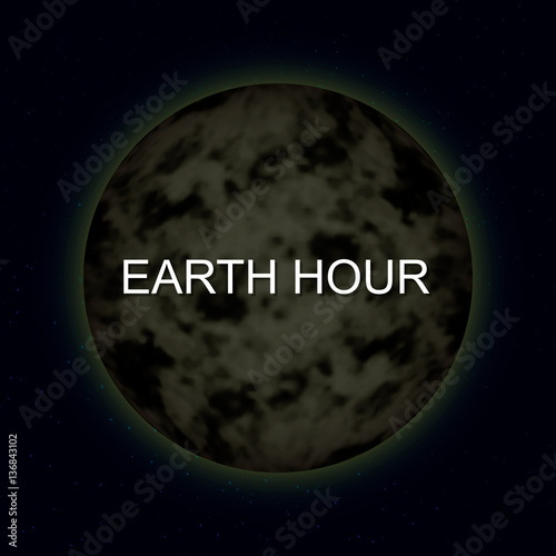 Conceptual earth hour day design