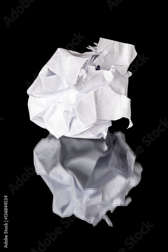 Wad of paper rolled into a ball