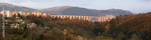Railway bridge on the city of Isernia, Molise, Italy