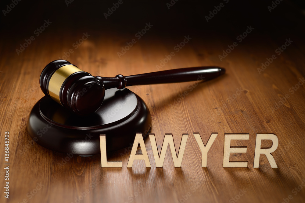 Lawyer wooden letters
