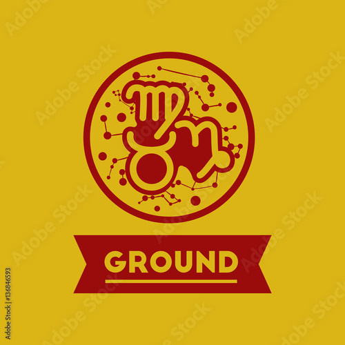 flat icon zodiacal earth element