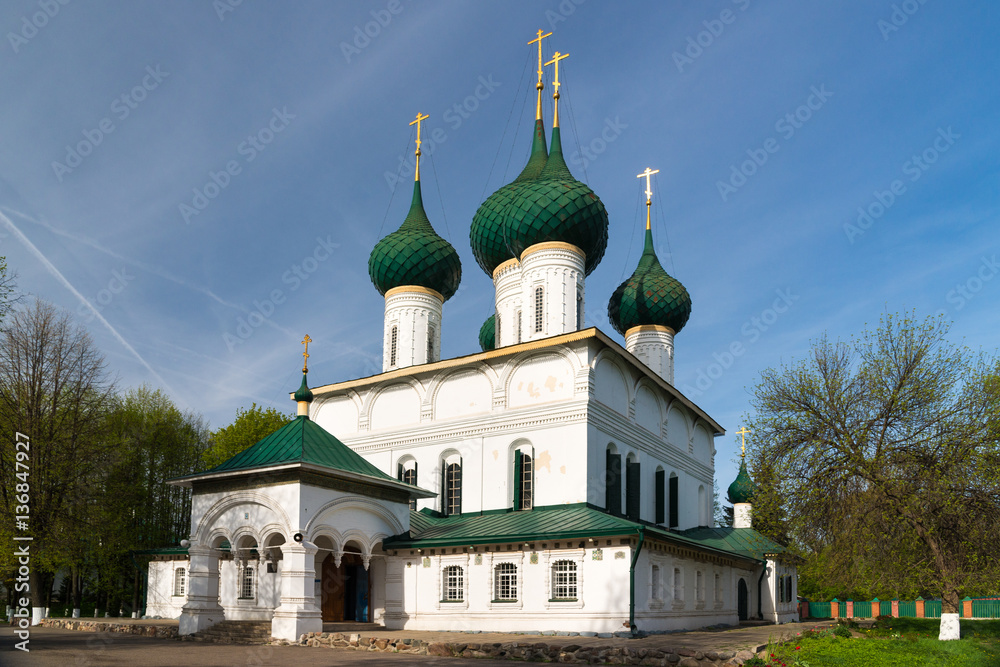 Fyodorovskaya Church in Yaroslavl. Golden ring of Russia
