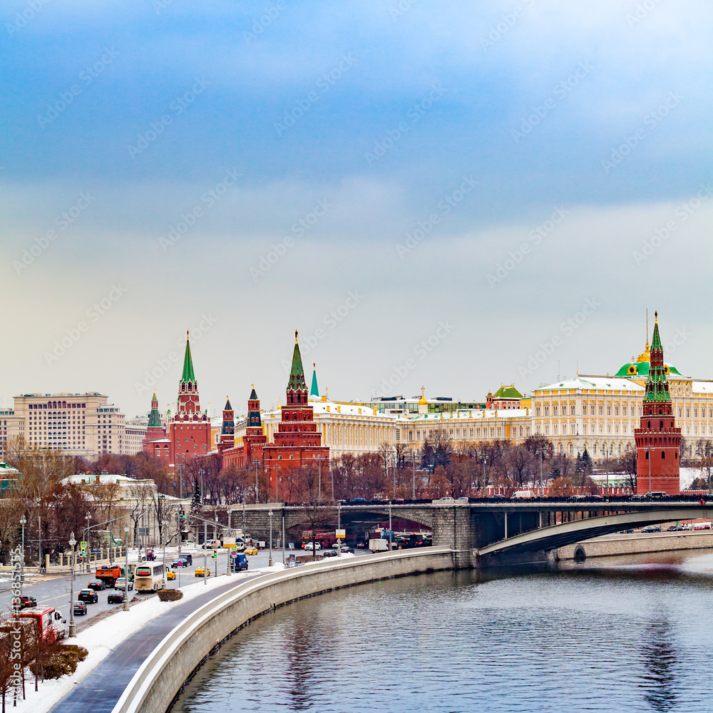 The Kremlin, Moscow, Russia. kremlin in winter
