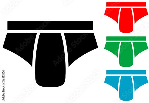 Icono plano calzoncillos varios colores