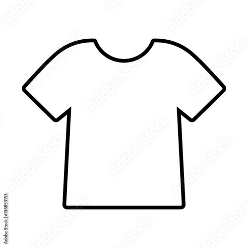 Icono plano camiseta blanca en fondo blanco
