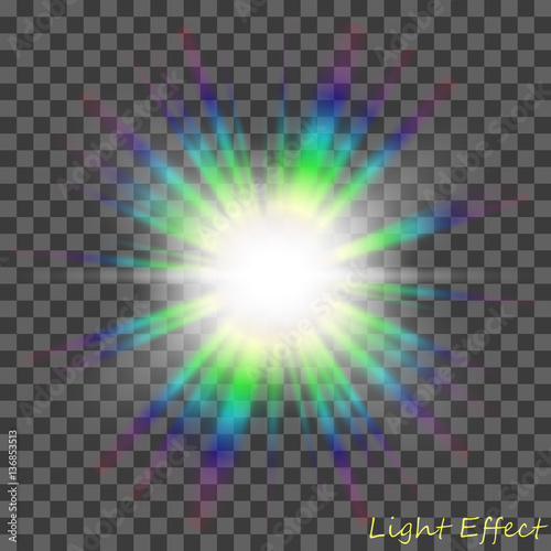 eps10.Vector transparent sunlight special lens flare light effect.