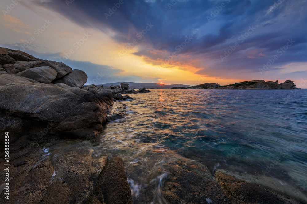 sunrise in Ammouliani Island, Greece