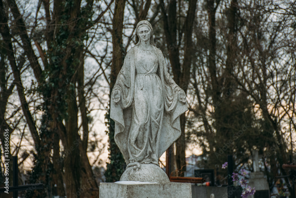 Sculpture on cemetery