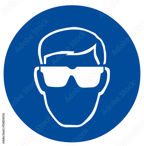 Safety sign eye protection