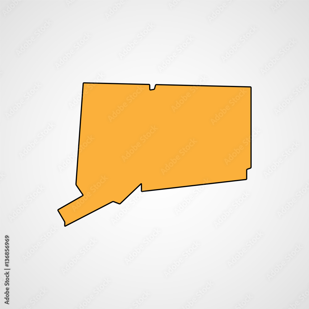 Connecticut map. Vector