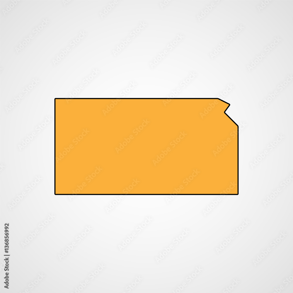 Kansas map. Vector Kansas map. Vector