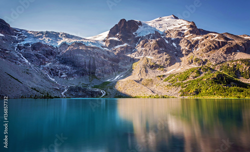 Matier glacier at upper Joffre lake in Joffre lakes provincial park in beautiful British Columbia  Canada