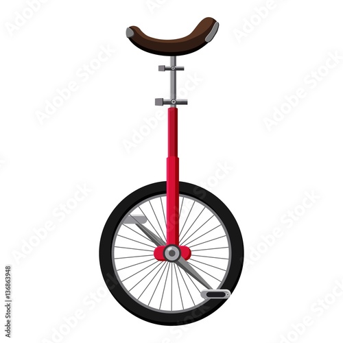 Monocycle icon, cartoon style