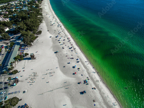 Aerial view of the beautiful beaches in Florida photo