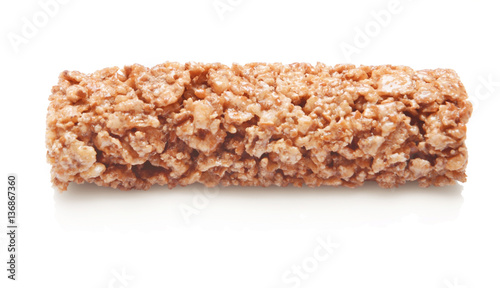 Cereal cookie on white background