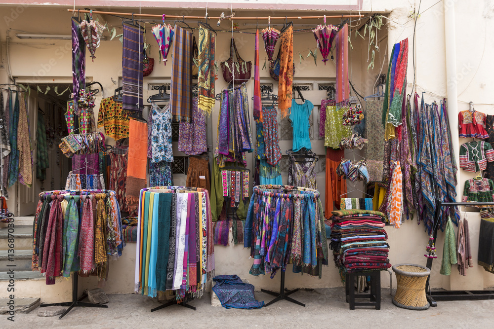 Pushkar clothes shop Stock Photo | Adobe Stock