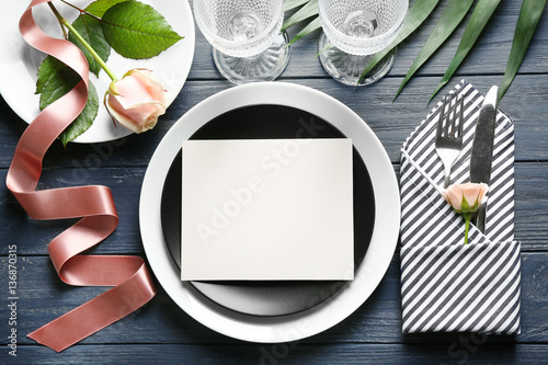 Elegant table setting with floral decor
