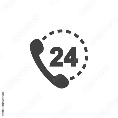 nonstop support icon with phone icon