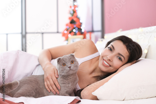 Beautiful young woman with ...