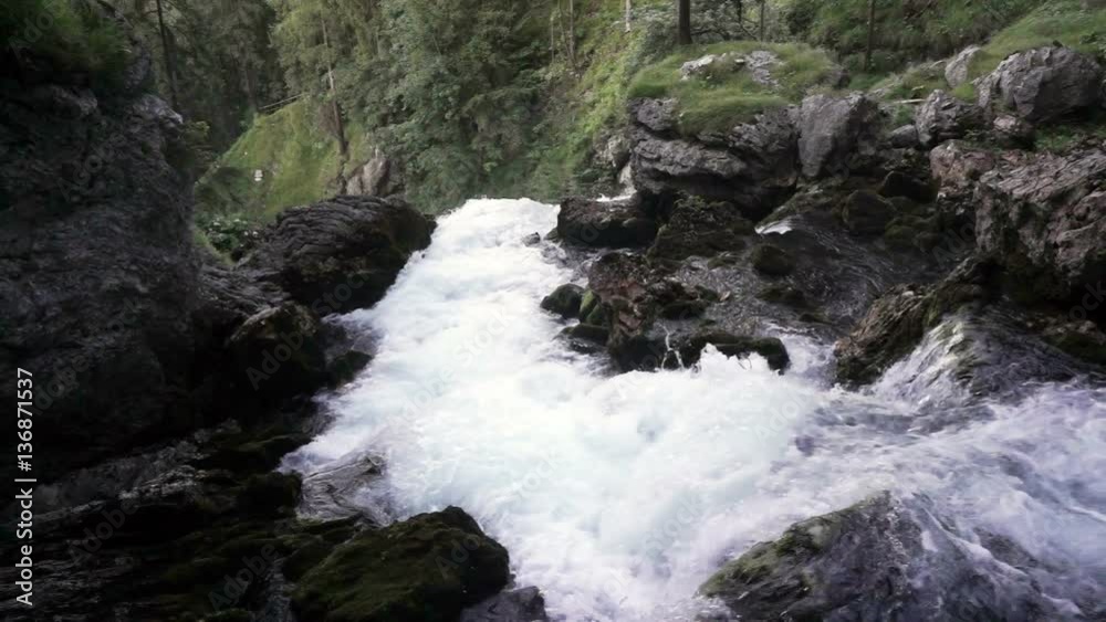 Wild river in Golling, austria, slow motion Wild river in Golling, austria, slow motion