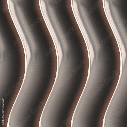 Seamless brushed ribbed metal  pattern photo