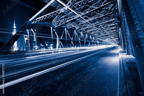 Nightview of the Waibaidu Bridge in Shanghai China