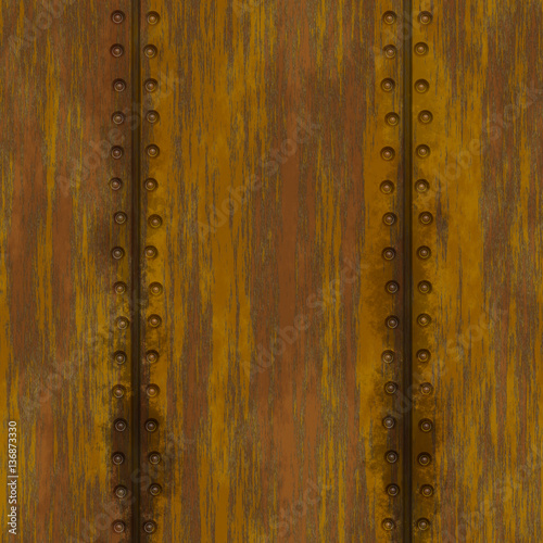 Seamless rusty bulkhead metal pattern 
