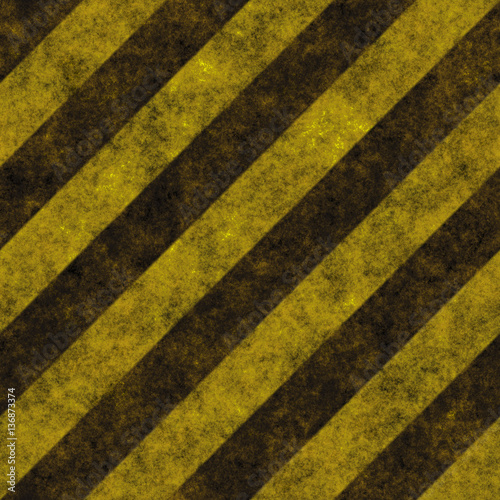 Tableau sur toile Seamless rusty metal hazard stripes pattern