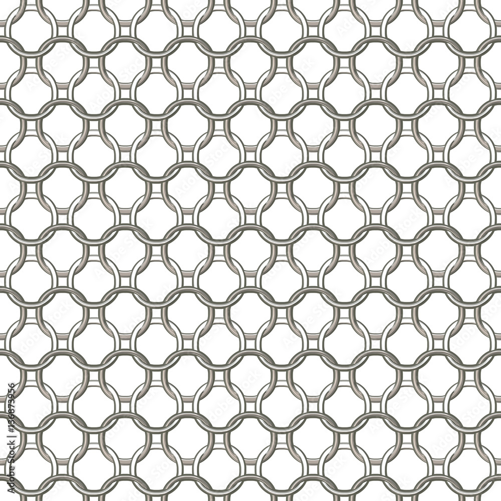 Fototapeta premium Seamless pattern of ring armour scale 