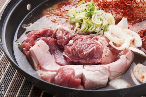 dwaeji kimchi jjigae is korean style stew, korean traditional soup,