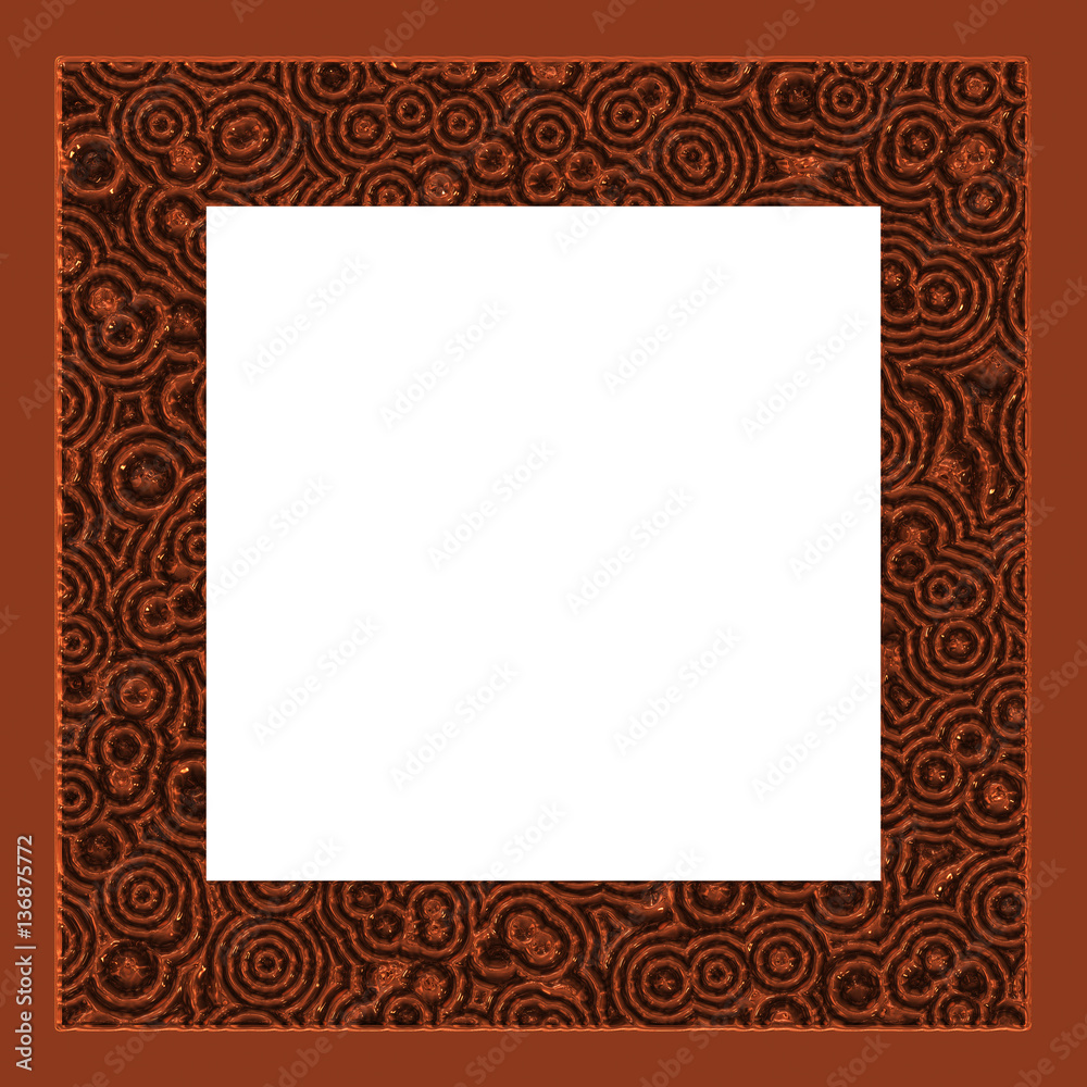 Square  metallic frame with ornament