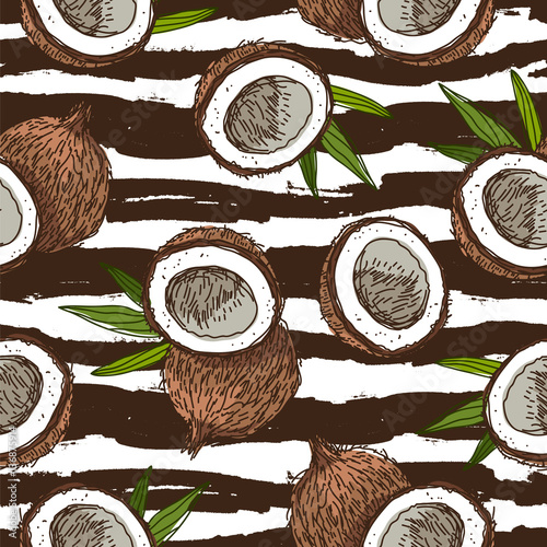 Pattern of coconuts. Wrapping paper