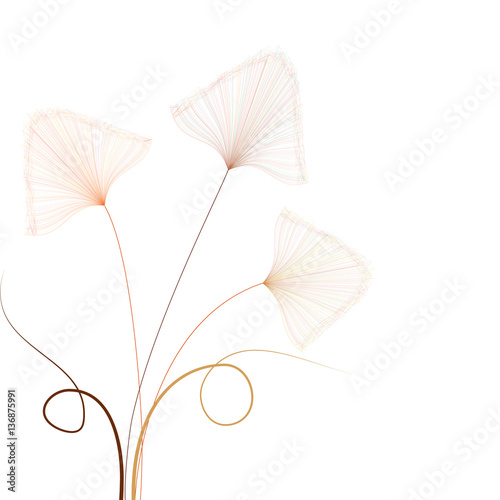 Business template - yellow  flowers   - vector illutration 