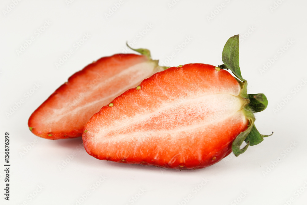 fresh ripe red strawberry with leaf, healthy fruit fresh ripe red strawberry with leaf, healthy fruit